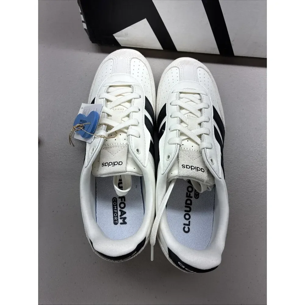 New Adidas Womens BARREDA LO Shoes Athletic Low Top Sneakers White Black Size 6